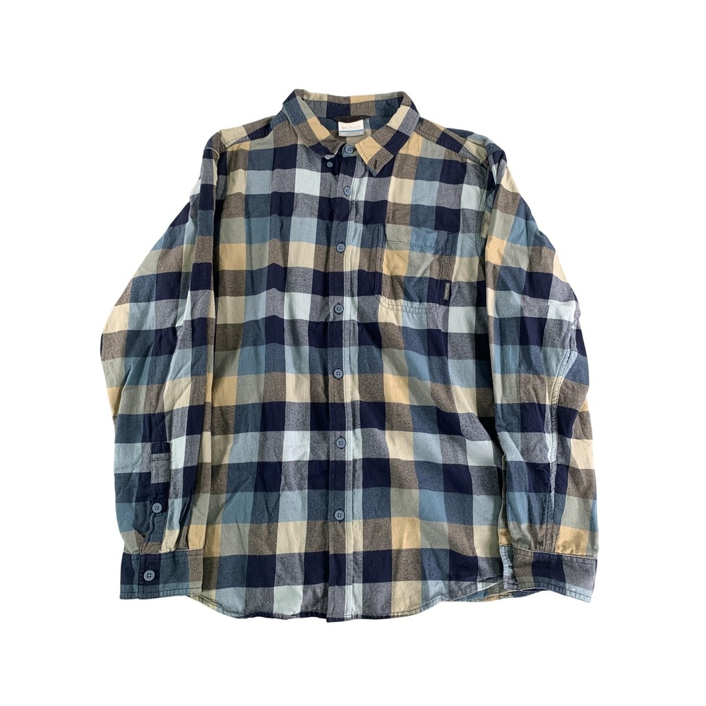 Columbia Shirt Mens Large Plaid Button Down Long Sleeve Outdoor Casual Top NWT